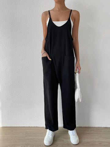 EZwear Dual Pocket Cami Jumpsuit Without Cami Top