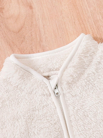 Baby Zip Up Teddy Vest Coat