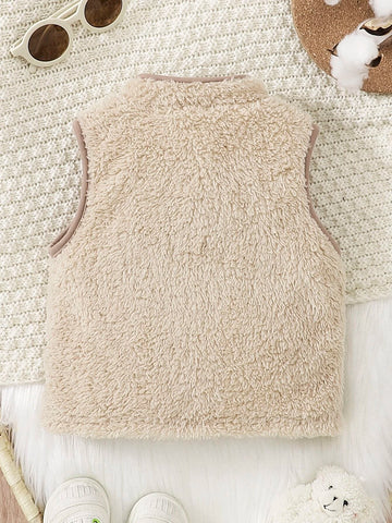 Baby Zip Up Teddy Vest Coat