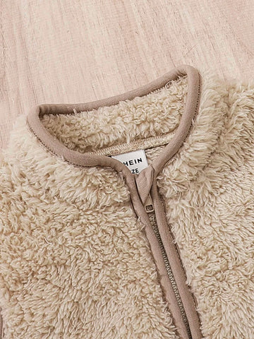 Baby Zip Up Teddy Vest Coat