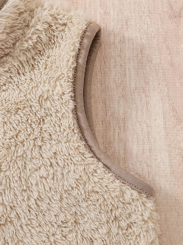 Baby Zip Up Teddy Vest Coat