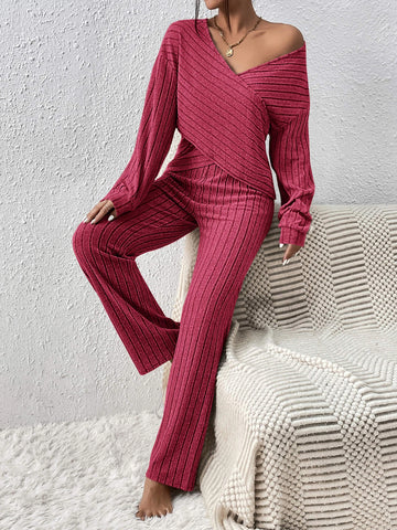 Unity Drop Shoulder Wrap Cross Top & Pants