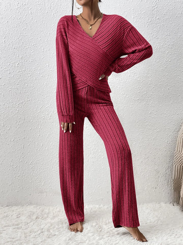 Unity Drop Shoulder Wrap Cross Top & Pants