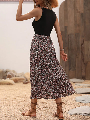 Ditsy Floral Print A-line Dress