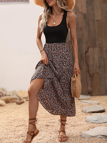 Ditsy Floral Print A-line Dress