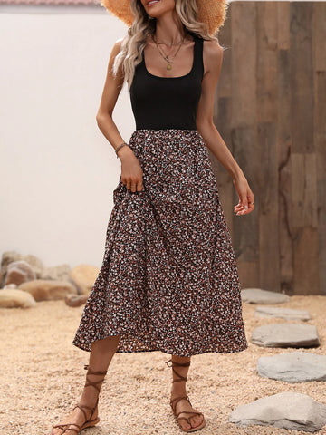 Ditsy Floral Print A-line Dress