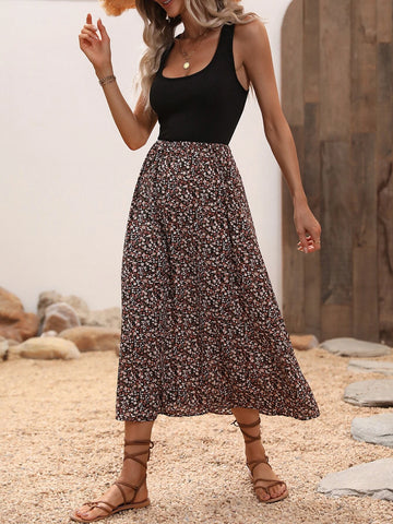 Ditsy Floral Print A-line Dress