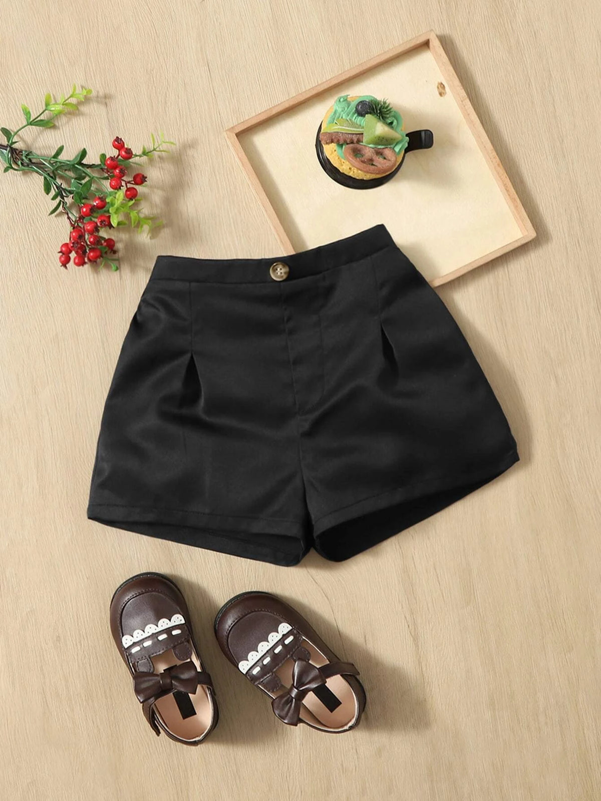 Baby Fold Pleated Detail Shorts