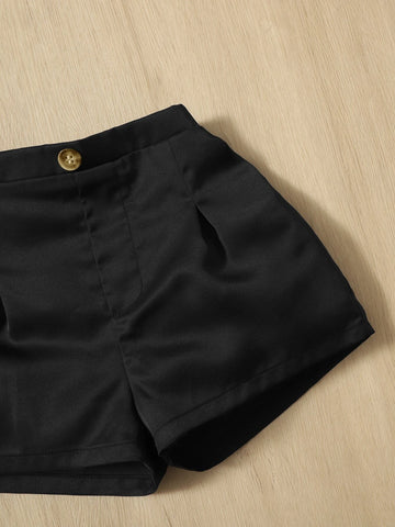 Baby Fold Pleated Detail Shorts