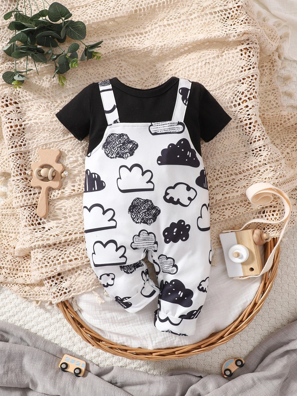 Baby Cloud Print 2 In 1 Jumpsuit