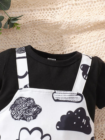 Baby Cloud Print 2 In 1 Jumpsuit