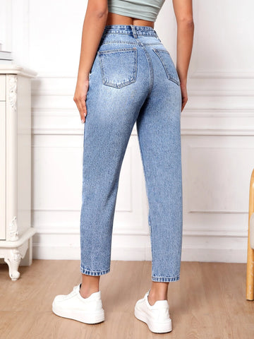 Cat Scratch Mom Fit Jeans
