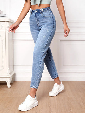Cat Scratch Mom Fit Jeans