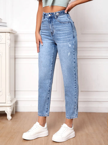 Cat Scratch Mom Fit Jeans