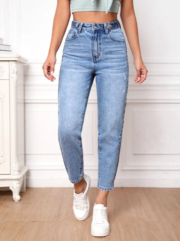 Cat Scratch Mom Fit Jeans
