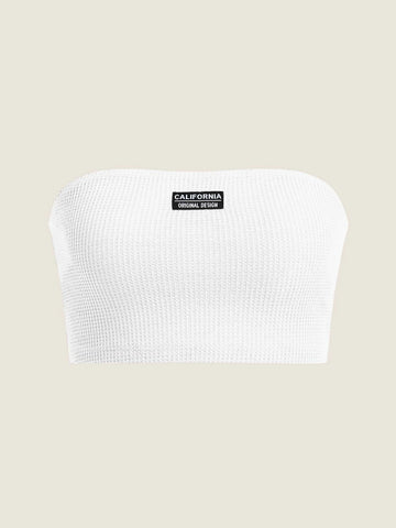 Letter Patched Tube Top
