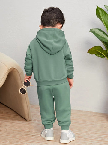 Baby Letter Graphic Hoodie & Sweatpants