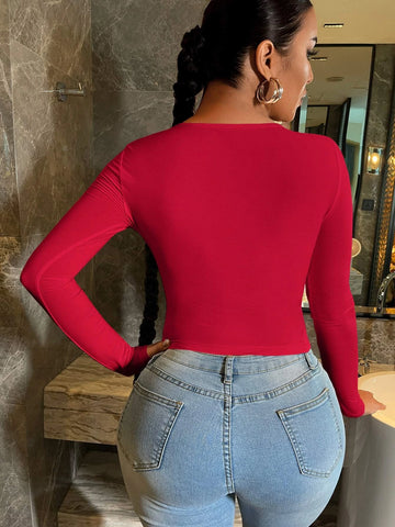 SXY Scoop Neck Crop Tee