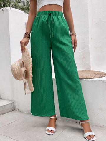 Tie Waist Wide Leg Pants