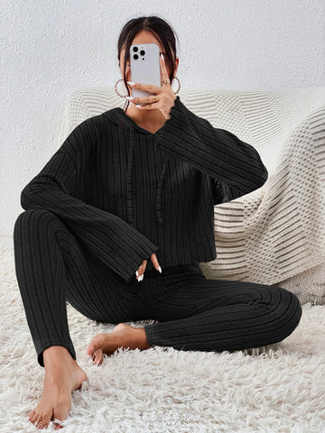 Unity Drop Shoulder Drawstring Hoodie & Leggings