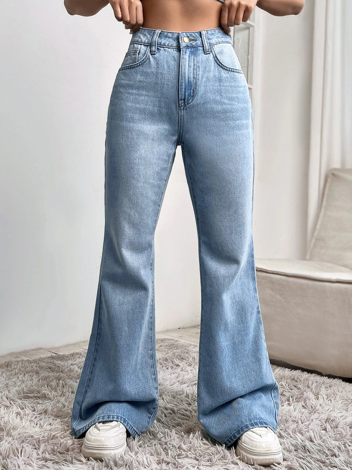 High Waist Flare Leg Jeans