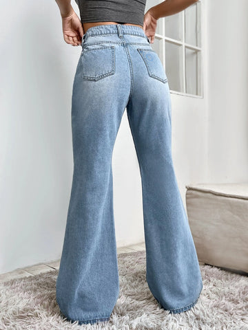 High Waist Flare Leg Jeans