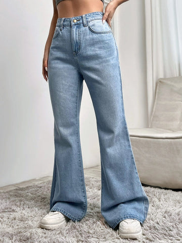 High Waist Flare Leg Jeans