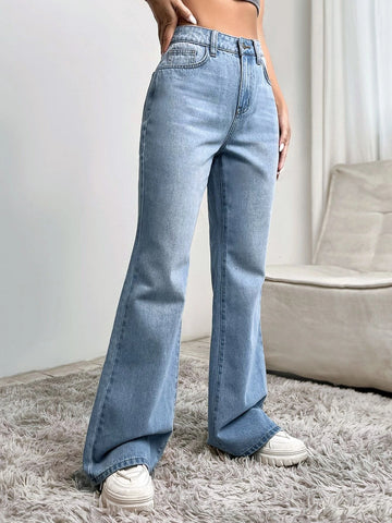 High Waist Flare Leg Jeans