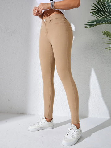 Slant Pocket Skinny Jeans