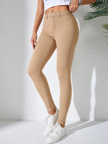 Slant Pocket Skinny Jeans