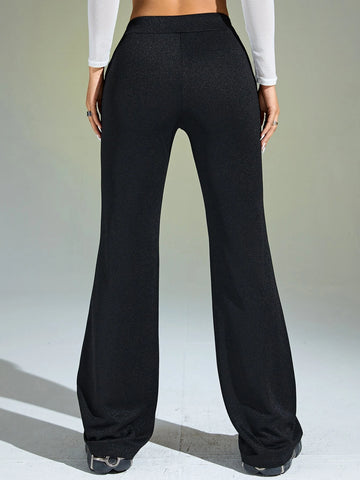 Star Print Flare Leg Pants