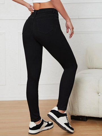 Solid Skinny Jeans