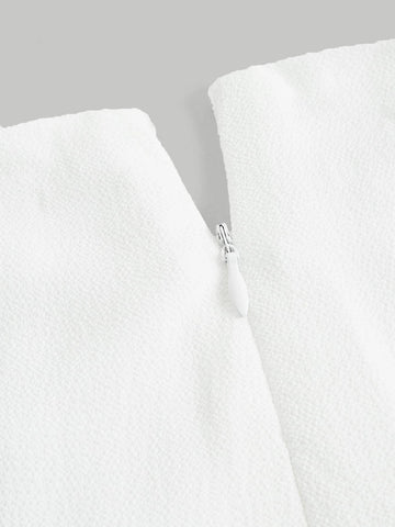 MOD Solid Ruffle Trim Wrap Knot Side Skirt