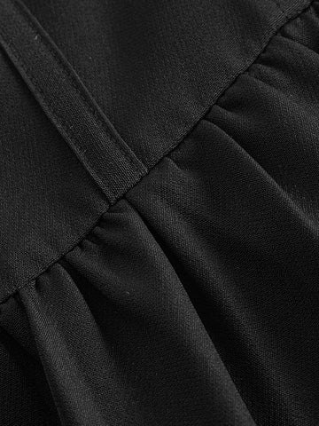 MOD Button Front Flare Hem Skirt