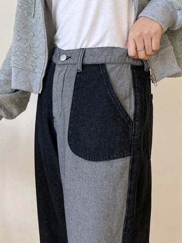 DAZY Two Tone Raw Cut Jeans