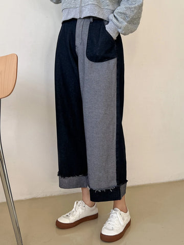 DAZY Two Tone Raw Cut Jeans