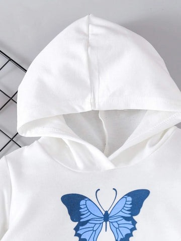 Baby Butterfly Print Hoodie & Sweatpants