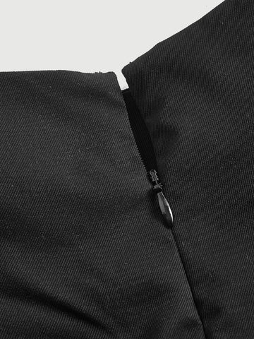 MOD Lace Up Side Ruffle Hem Skirt