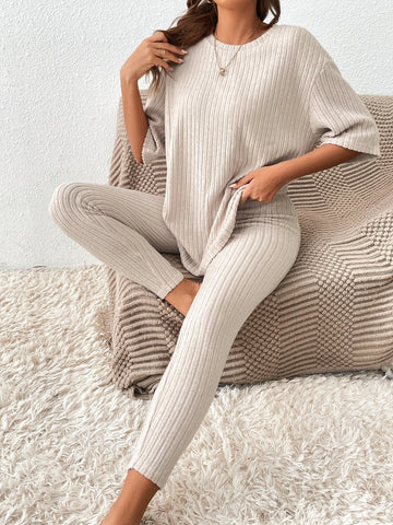 Drop Shoulder Tee & Leggings
