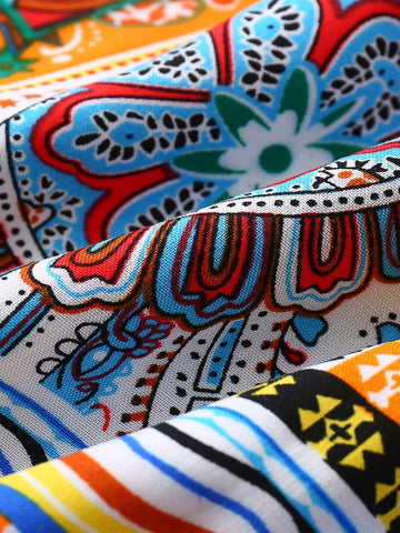 Baby Scarf And Floral Print Jogger Pants