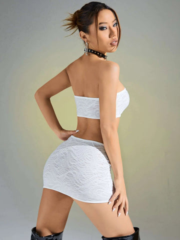 ICON Solid Tube Top & Bodycon Skirt