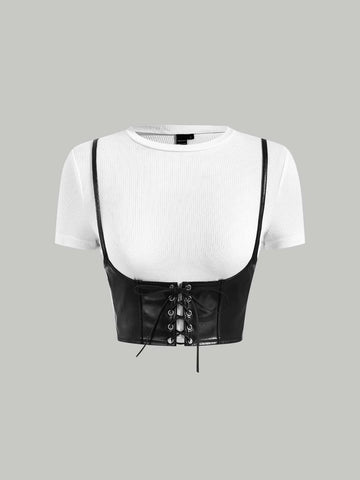 MOD 2 In 1 Lace Up Tee