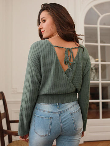Frenchy Tie Back Drop Shoulder Tee