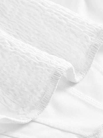 MOD Sweetheart Neck Puff Sleeve Shirred Back Blouse