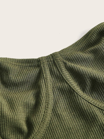 ICON Solid Bustier Crop Tube Top & Foldover Wide Leg Pants