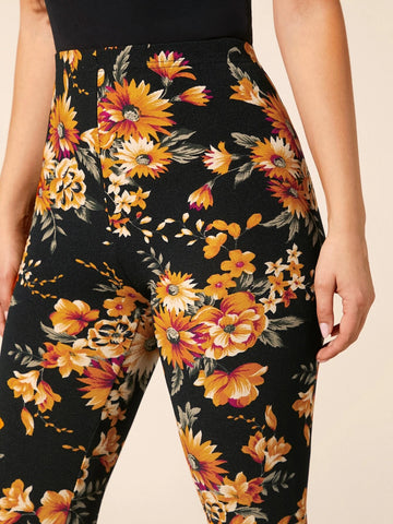 EMERY ROSE Floral Print High Waist Leggings