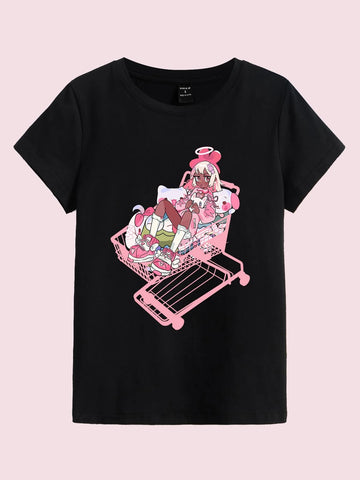 Cartoon Figure Graphic Tee