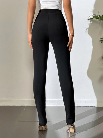 High Waist Split Hem Pants
