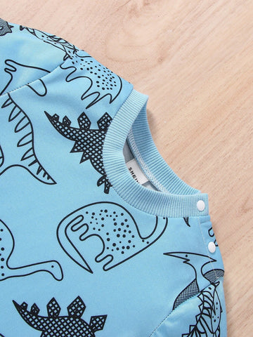 Baby Dinosaur Print Tee & Shorts