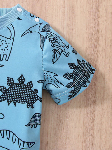 Baby Dinosaur Print Tee & Shorts